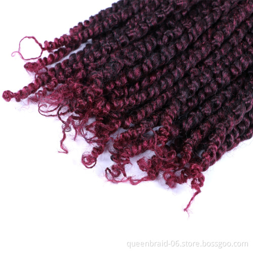 Pre-twisted Passion Twist Hair for Crochet Pre-looped Passion Twists Crochet Hair Extension Pretwisted Synthetic Crochet Braids